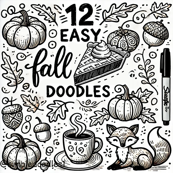 easy fall doodles