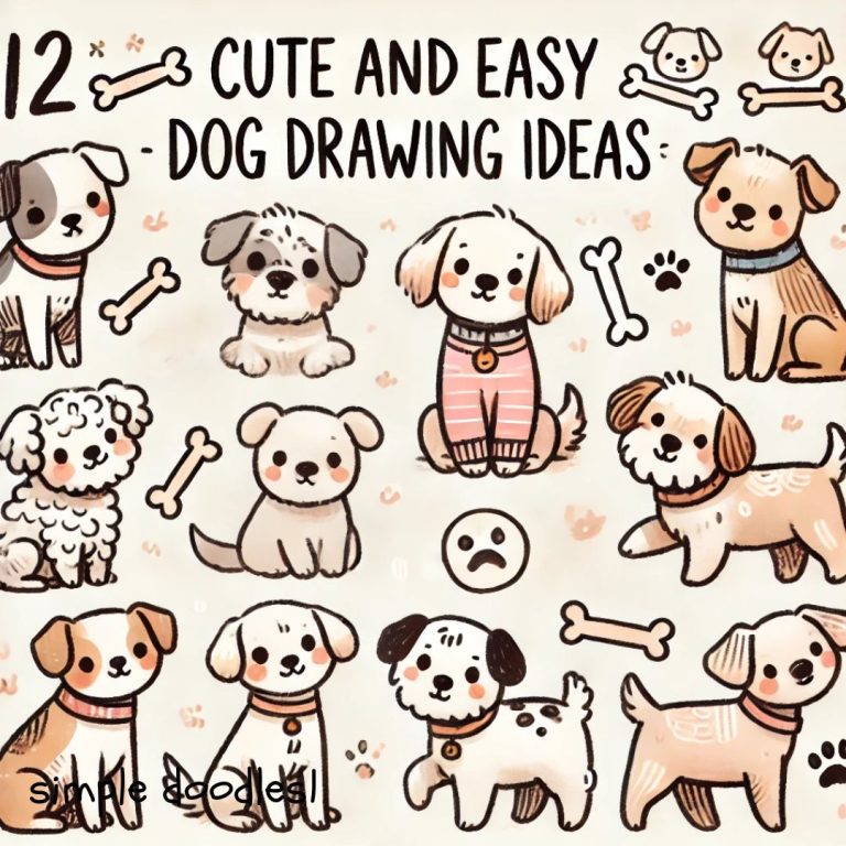 12 Cute and Easy Dog Drawing Ideas: Perfect for Beginners Easy Doodles